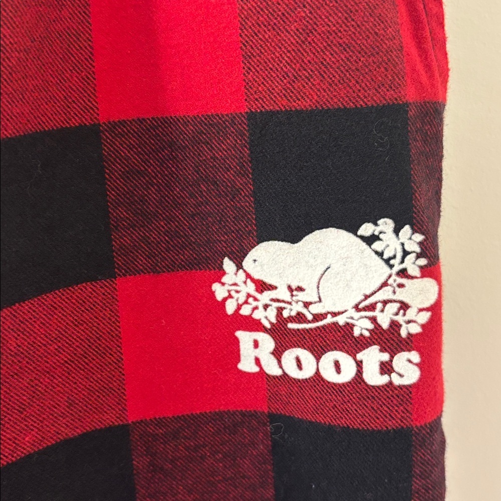 ROOTS Buffalo Plaid Flannel Pants, Sz S. EUC - Picture 5 of 13